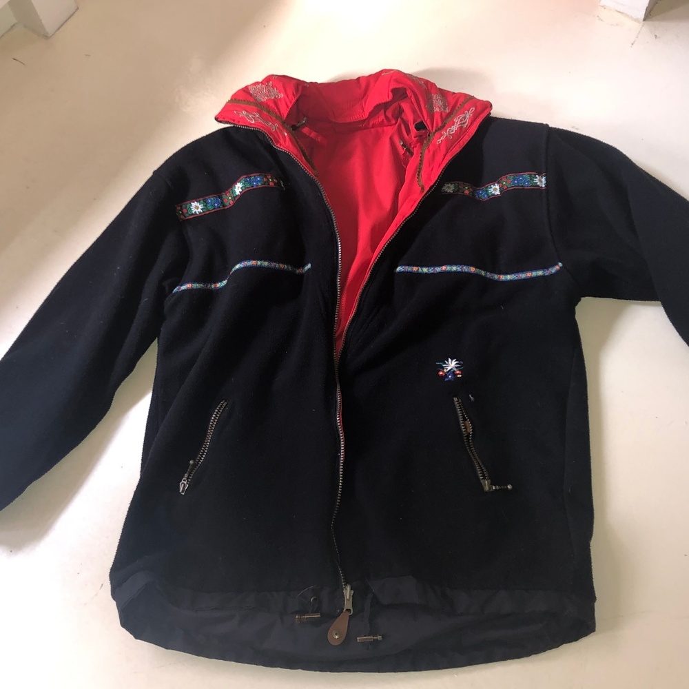 Obermeyer Reversible Fleece Ski Jacket Size 12